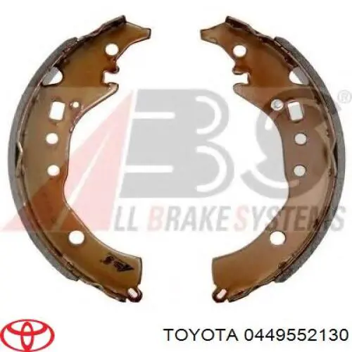 Задние барабанные колодки 0449552130 Toyota