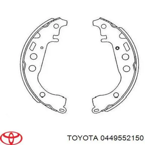 Задние барабанные колодки 0449520220 Toyota