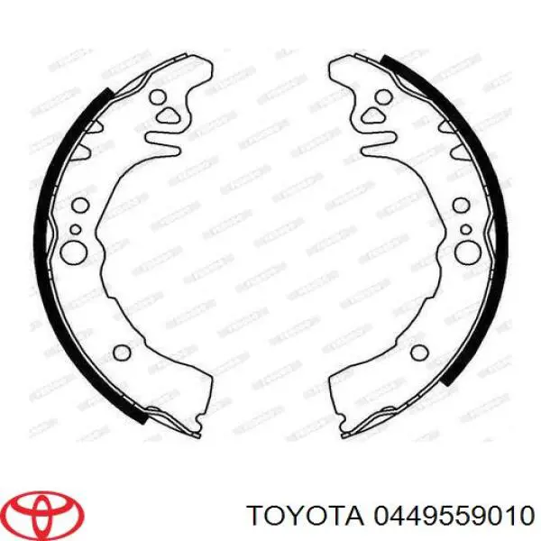 Задние барабанные колодки 0449559010 Toyota