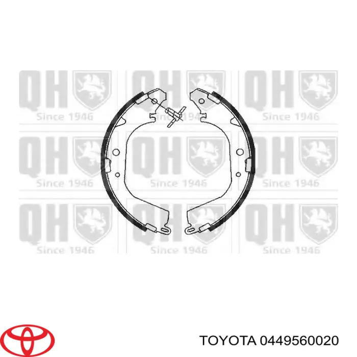 0449560020 Toyota колодки тормозные задние барабанные