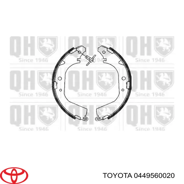 Задние барабанные колодки 0449560020 Toyota