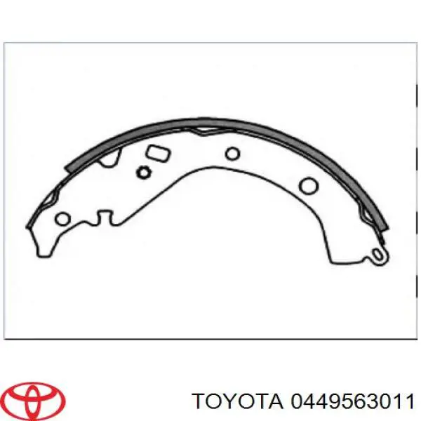 0449563011 Toyota Барабанные тормозные колодки