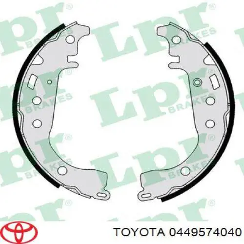 Задние барабанные колодки 0449574040 Toyota