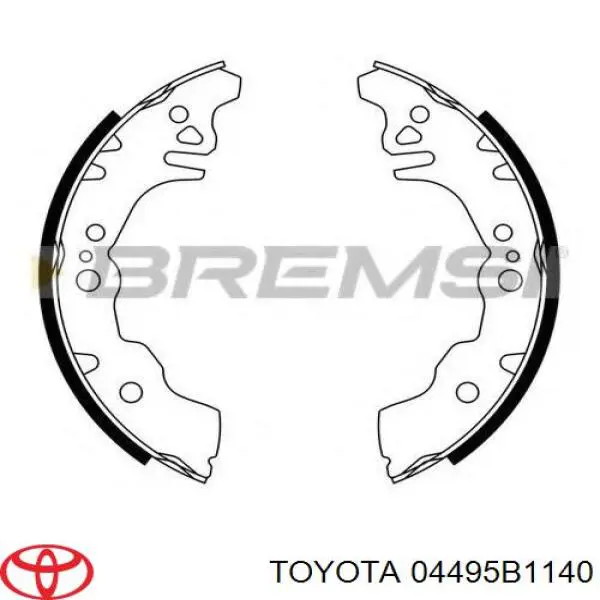 Задние барабанные колодки 04495B1140 Toyota