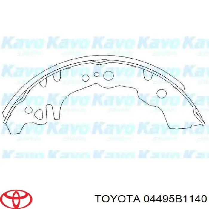 04495B1140 Toyota Барабанные тормозные колодки