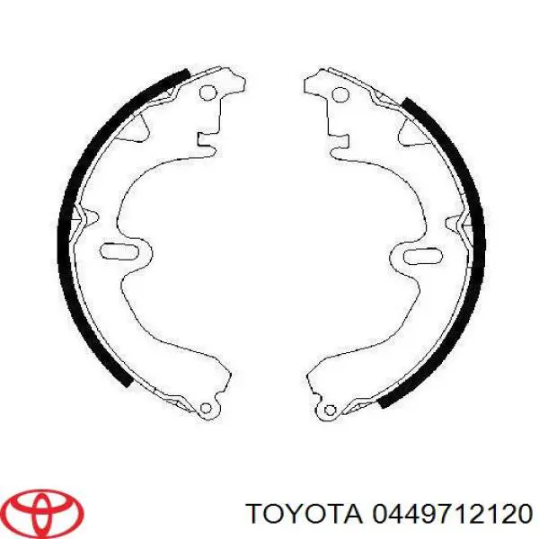0449712120 Toyota задние барабанные колодки