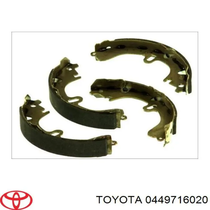 Задние барабанные колодки 0449716020 Toyota