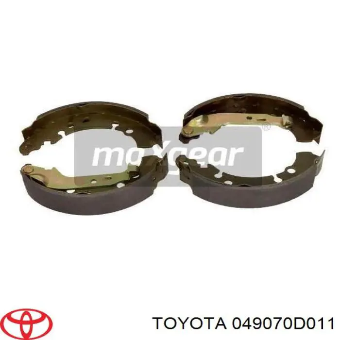 049070D011 Toyota колодки тормозные задние барабанные, в сборе с цилиндрами, комплект