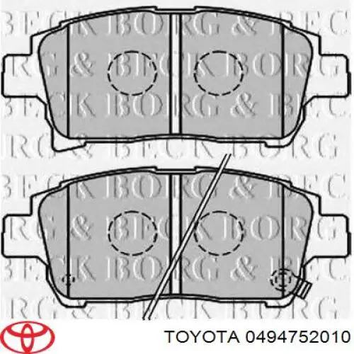 Conjunto De Muelles Almohadilla Discos Delanteros 0494752010 Toyota