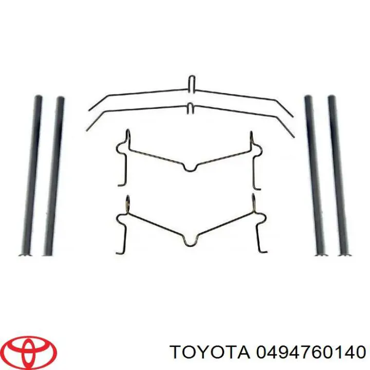 Комплект пружинок крепления дисковых колодок передних на Toyota Land Cruiser J200