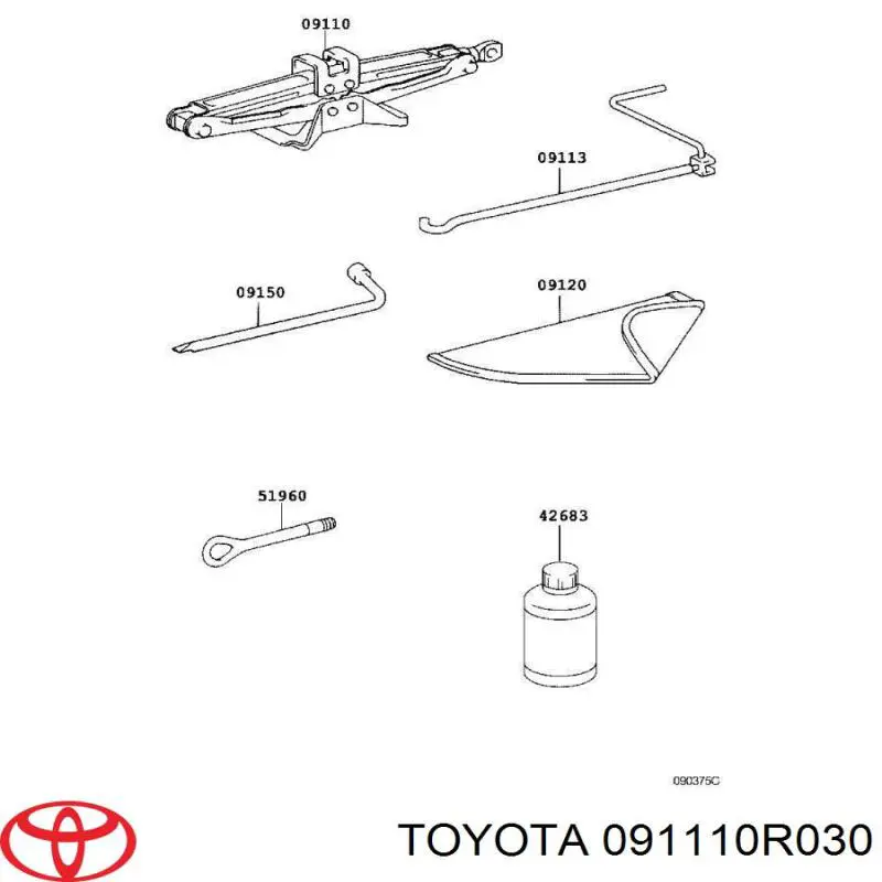  091110R030 Toyota