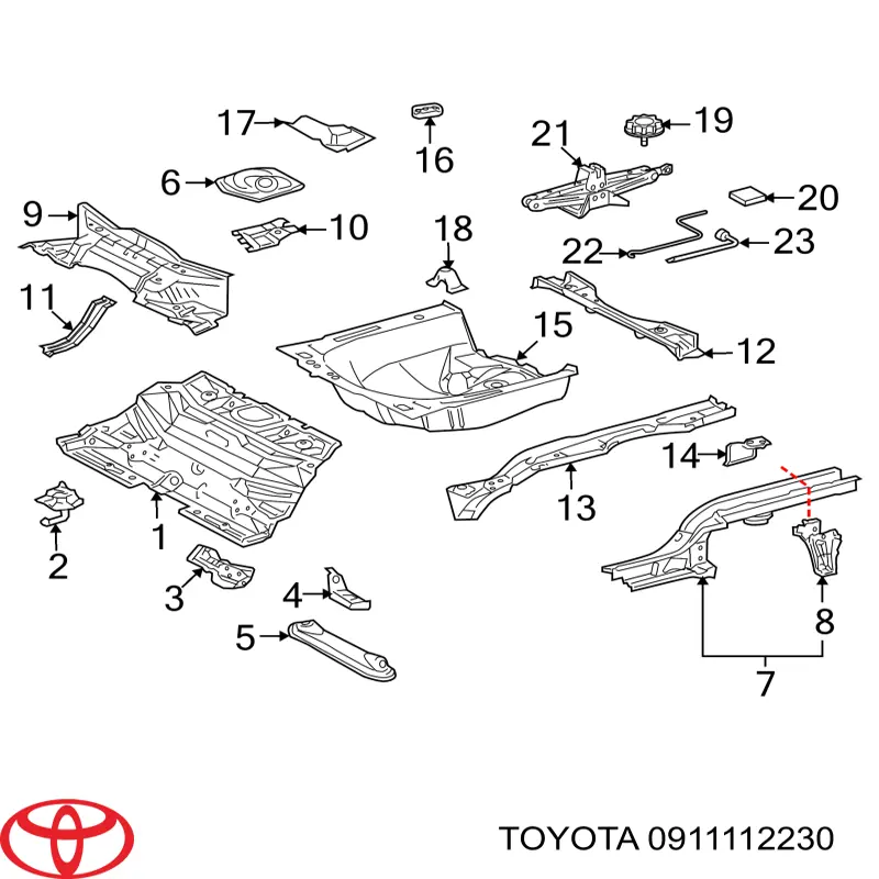  Toyota 0911112230 цена, от  USD