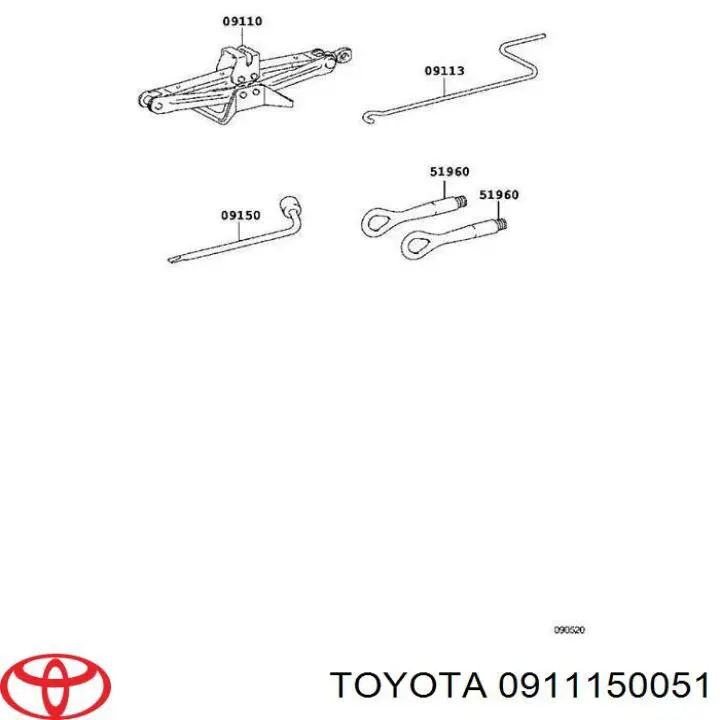 Домкрат 0911150051 Toyota