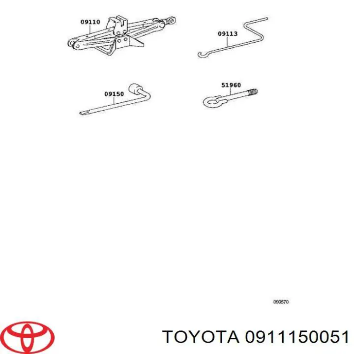 Домкрат Toyota 0911150051 цена, от 24.07 USD