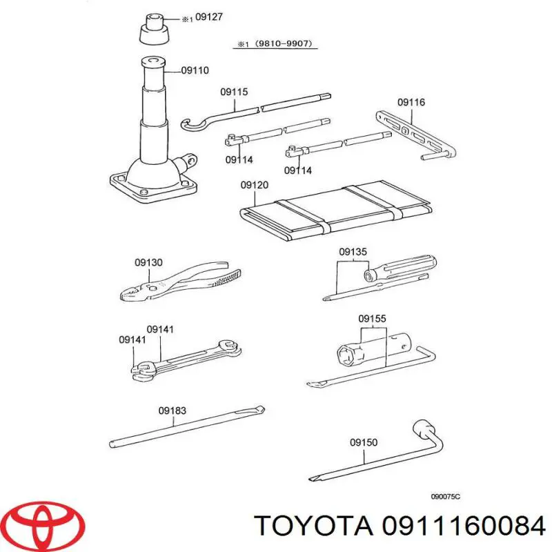 Домкрат 0911160084 Toyota