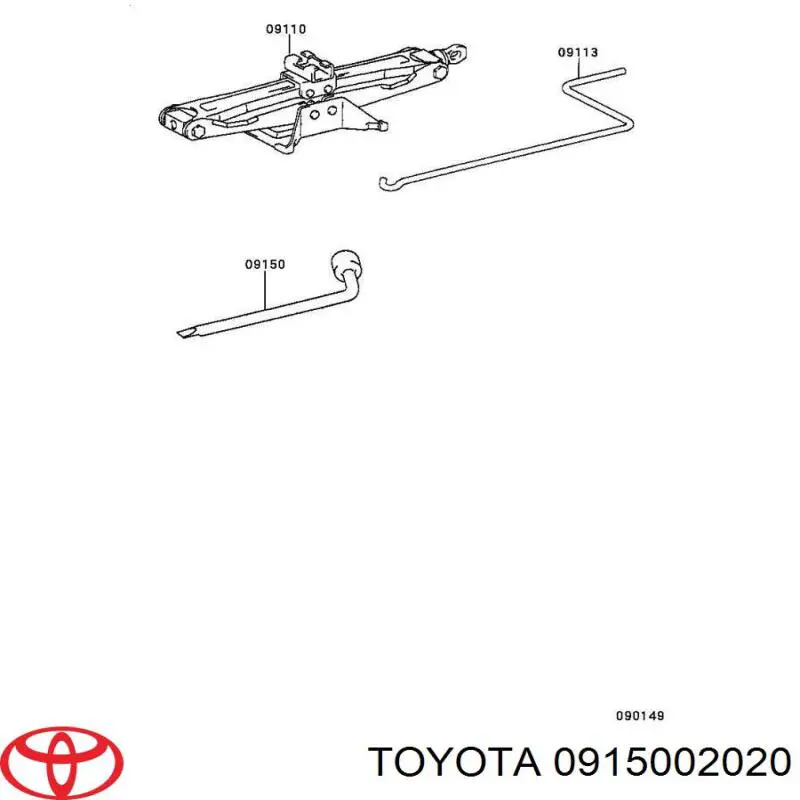 Ключ балонный (торцовый) Toyota 0915002020