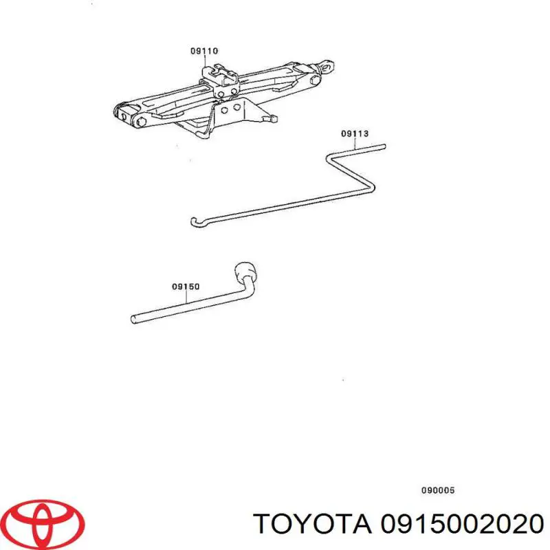 Купить 0915002020 Toyota Ключ балонный (торцовый)
