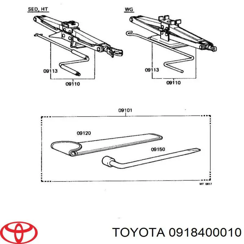 Funda de rueda de repuesto 0918400010 Toyota