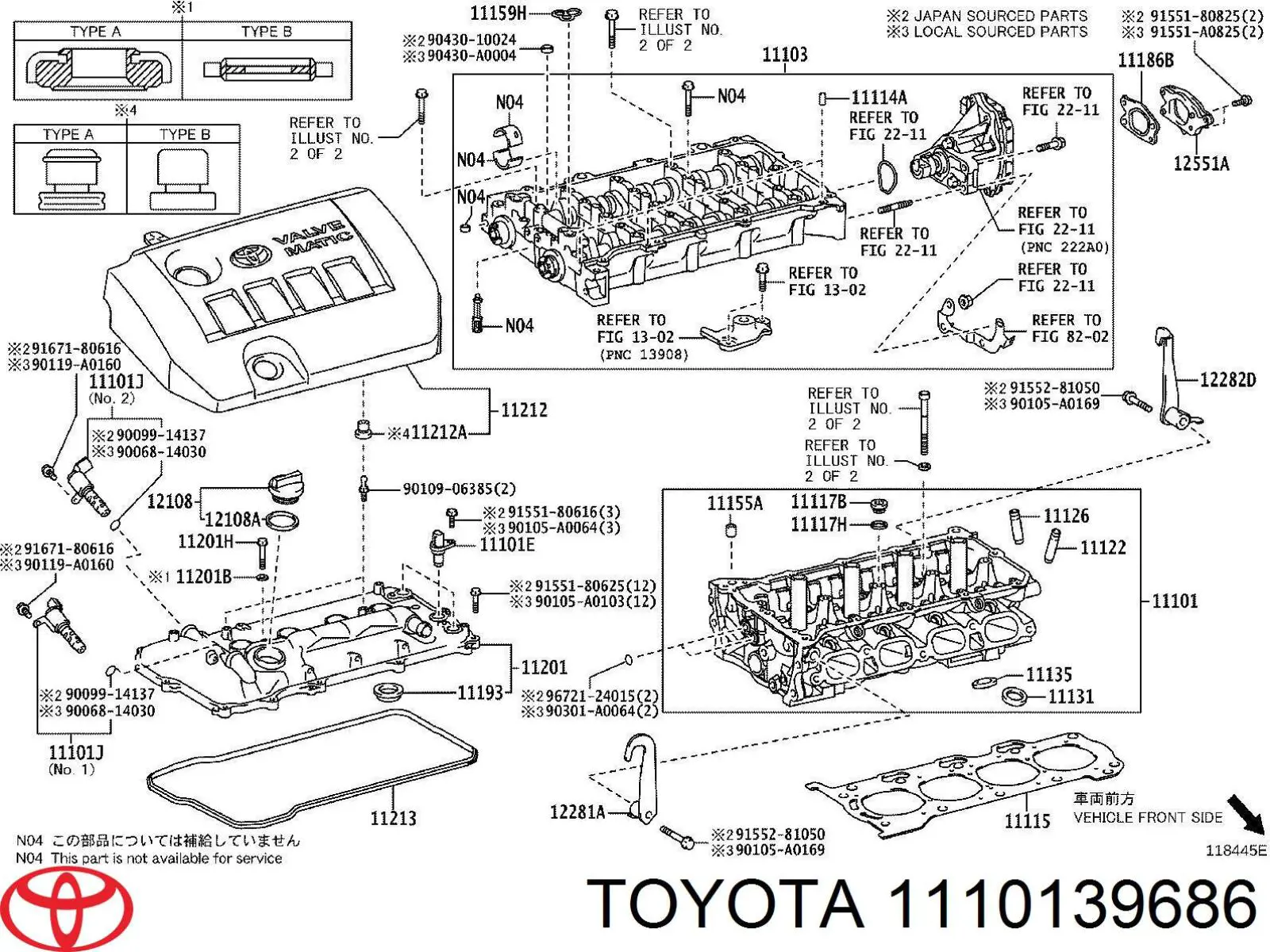 Cabeça de motor (CBC) para Toyota Corolla (E15)