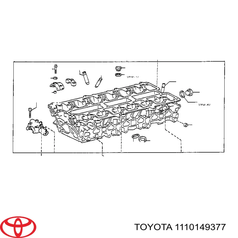 Головка блока цилиндров 1110149376 Toyota