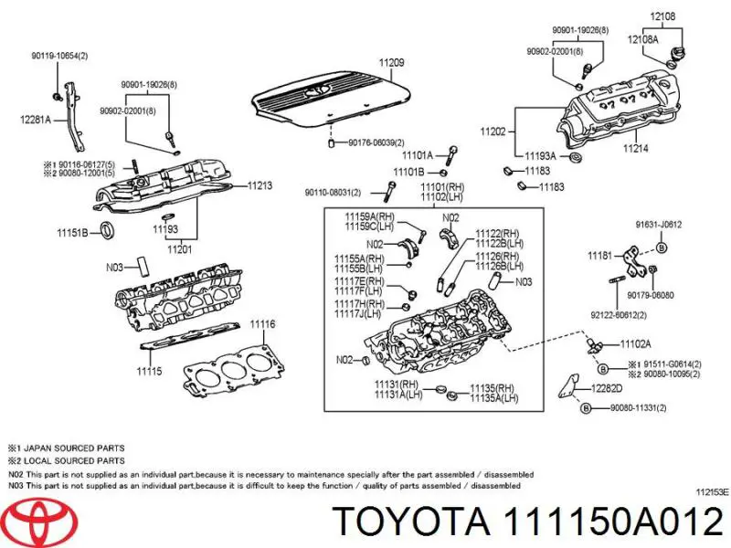  111150A012 Toyota