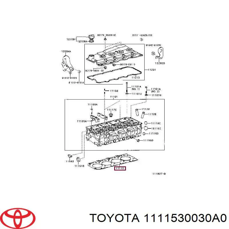 Прокладка ГБЦ 111150L020A0 Toyota