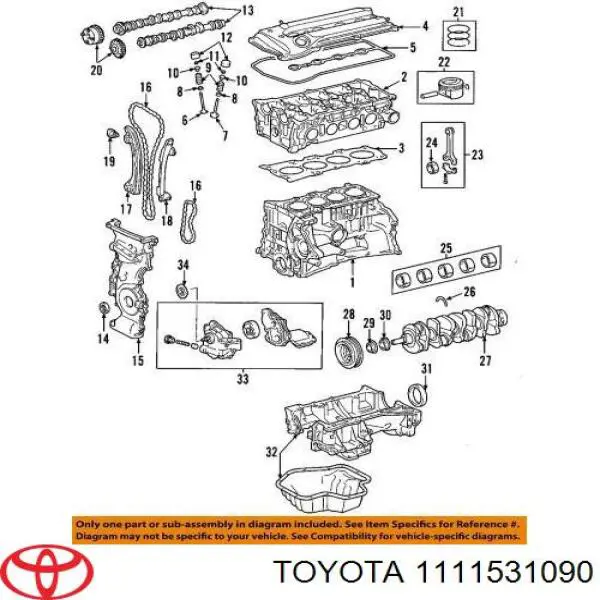 Купить 1111531090 Toyota Правая прокладка ГБЦ