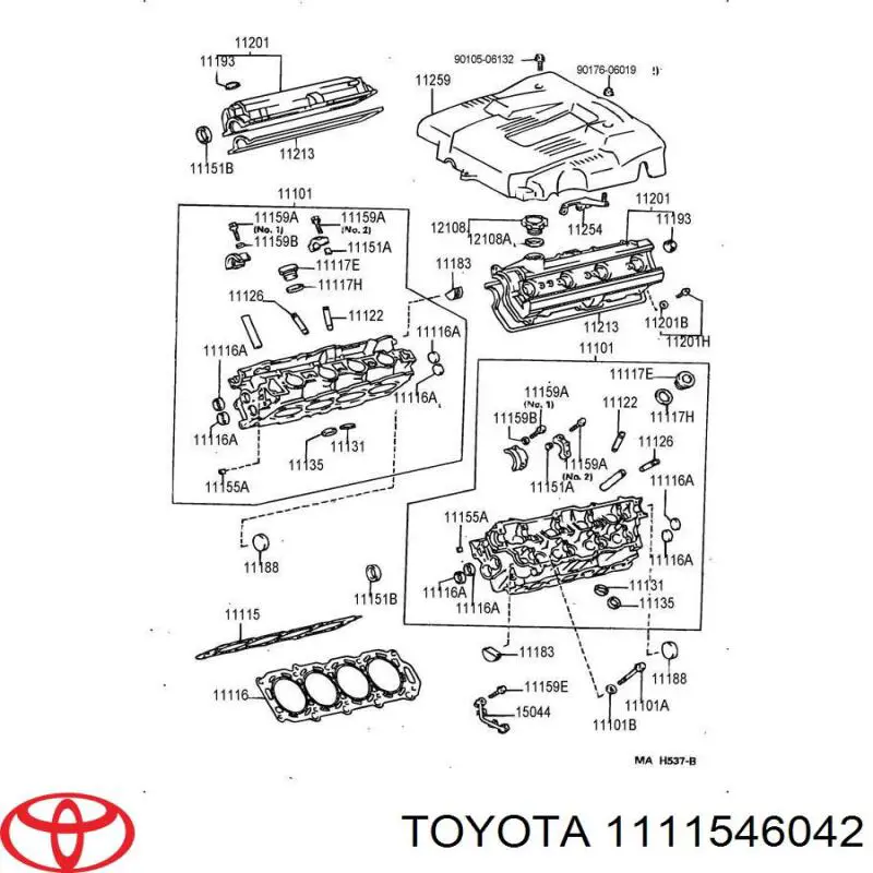 Прокладка ГБЦ 1111546042 Toyota