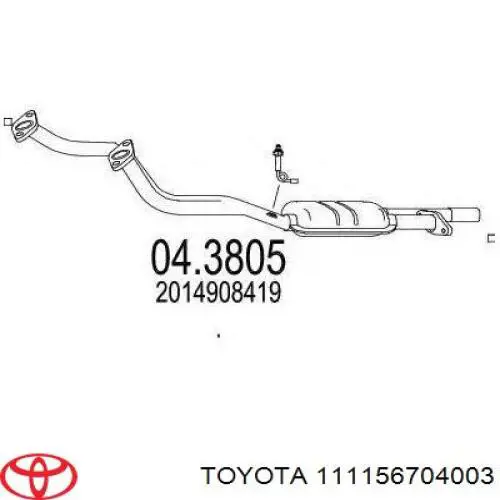 Купить 111156705003 Toyota Прокладка ГБЦ