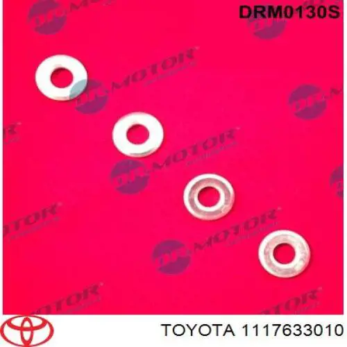 1117633010 Toyota кольцо (шайба форсунки инжектора посадочное)