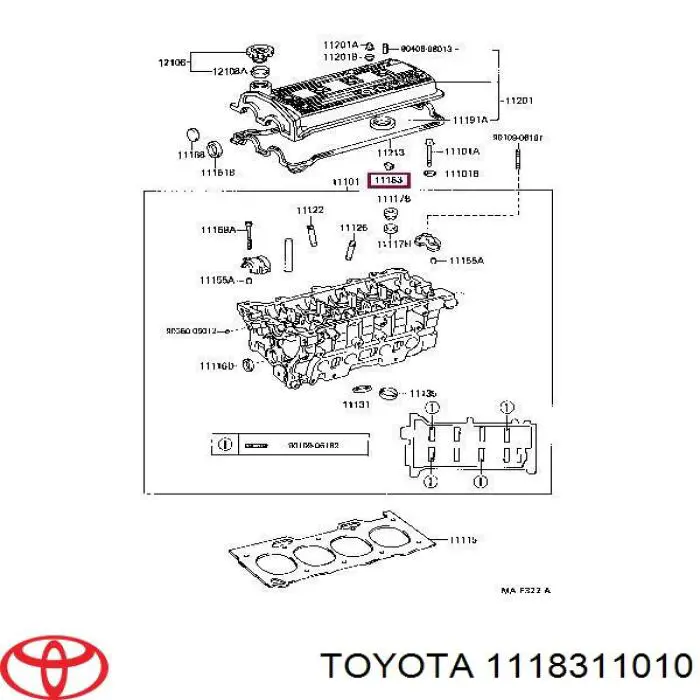 Tampão da tampa de válvulas para Toyota Starlet (EP91)
