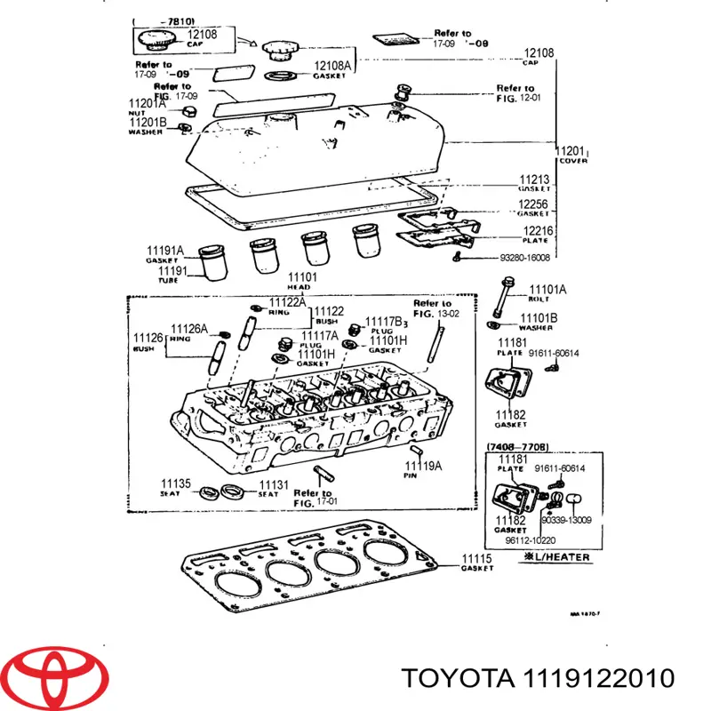 Copo da vela de ignição para Toyota Liteace (CM30G, KM30G)