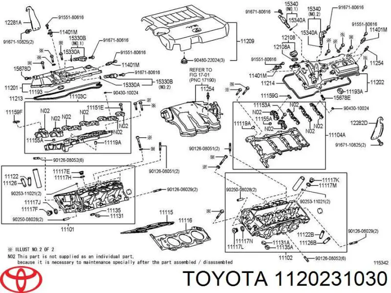 Tampa de válvulas esquerda para Toyota Camry (V50)