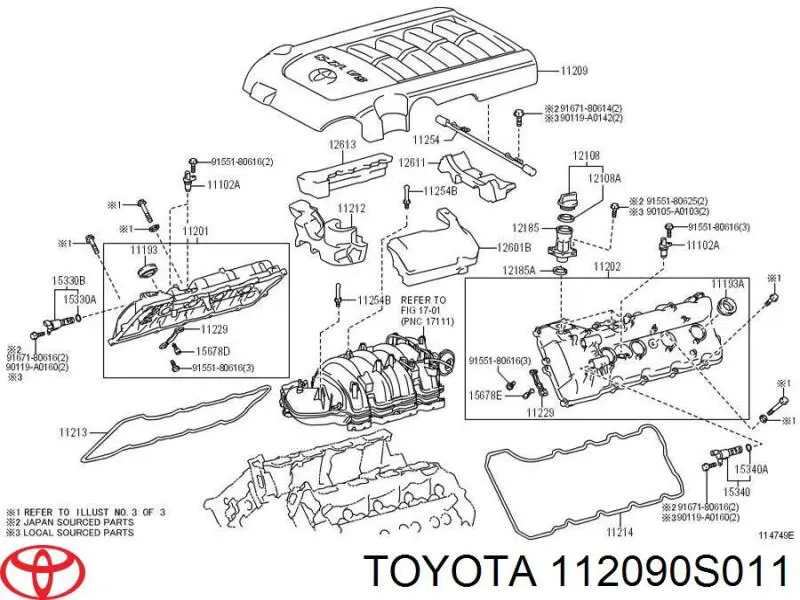 Крышка мотора декоративная 112090S011 Toyota