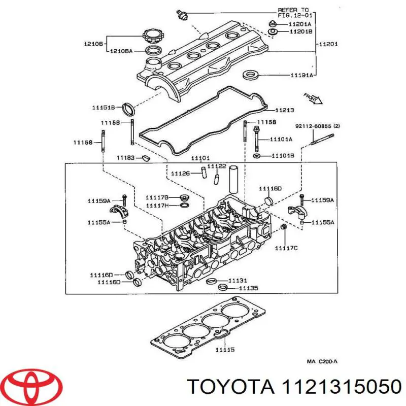 1121315050 Toyota прокладка клапанной крышки