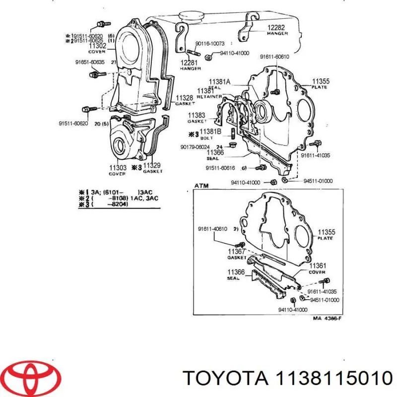  1138115010 Toyota