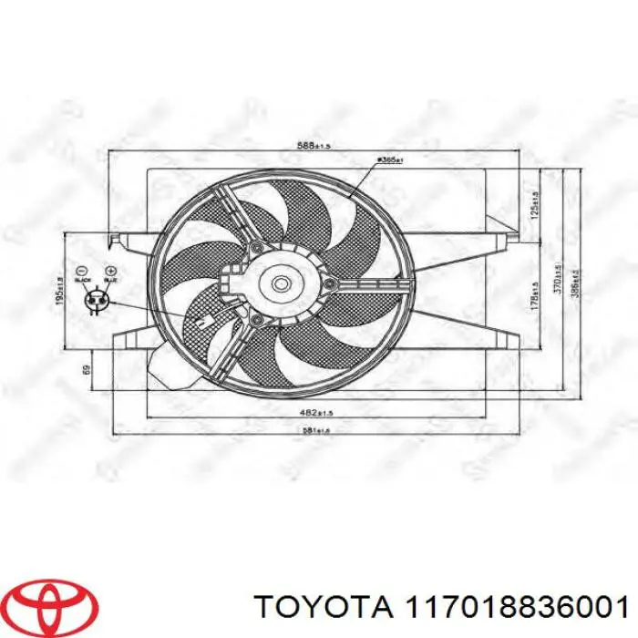 Вкладыши коленвала коренные, комплект, стандарт (STD) 117018836001 Toyota