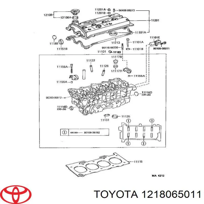 1218065011 Toyota крышка маслозаливной горловины