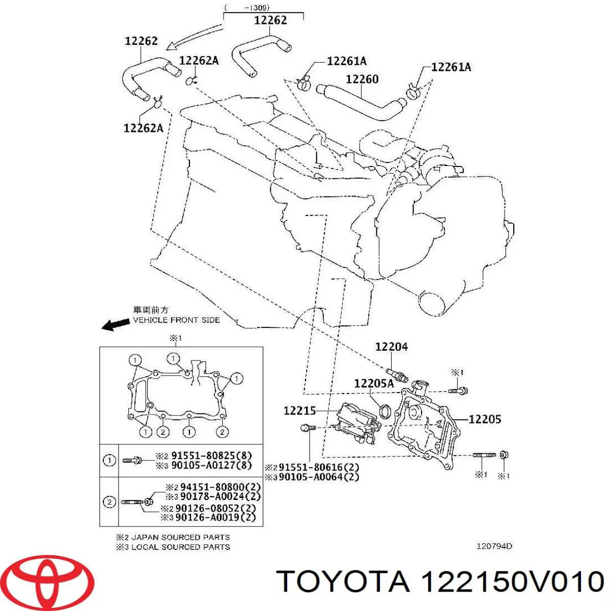  122150V010 Toyota