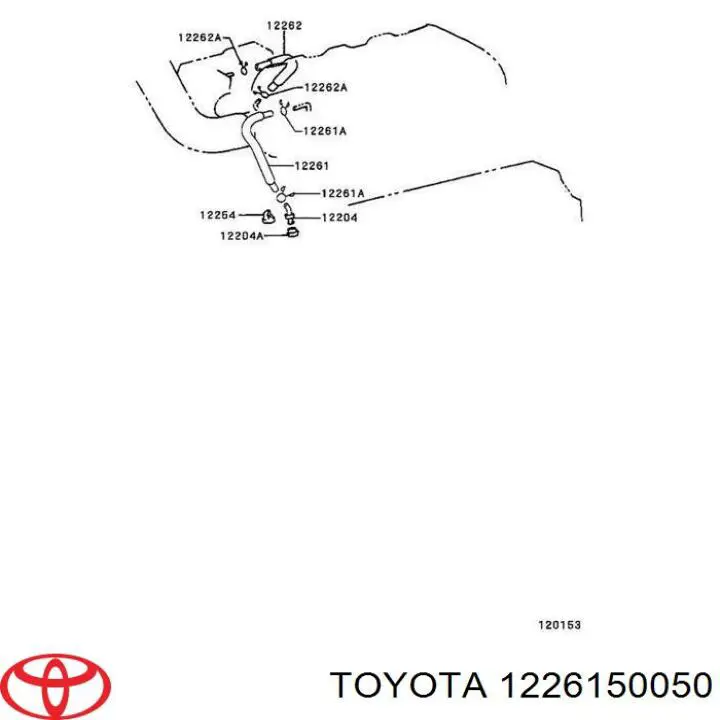 Патрубок вентиляции картера, маслоотделителя Toyota 1226150050 цена, от 15.27 USD