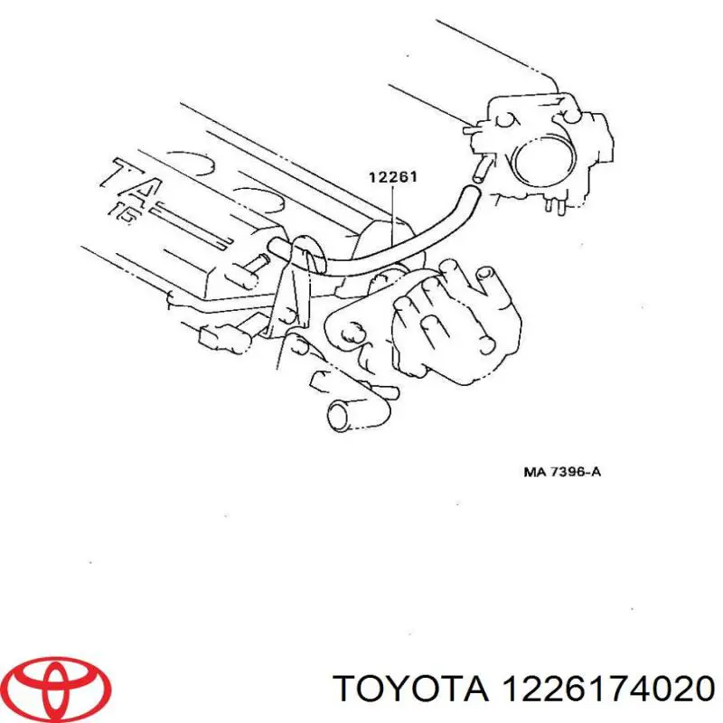 Патрубок вентиляции картера, маслоотделителя Toyota 1226174020 цена, от 6.33 USD