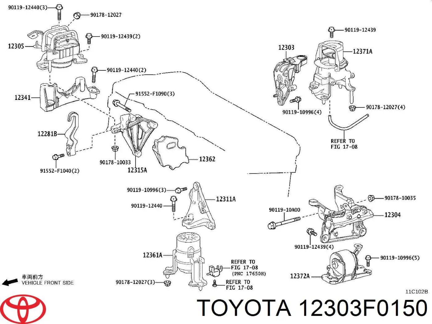  Toyota 12303F0150 цена, от 44.34 USD