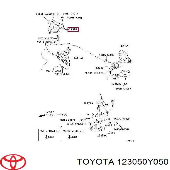 123050Y050 Toyota 