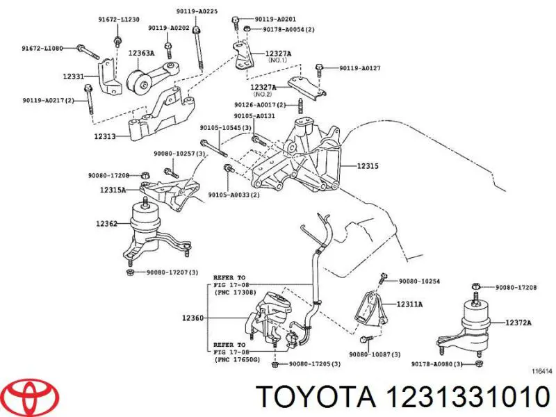  1231331010 Toyota