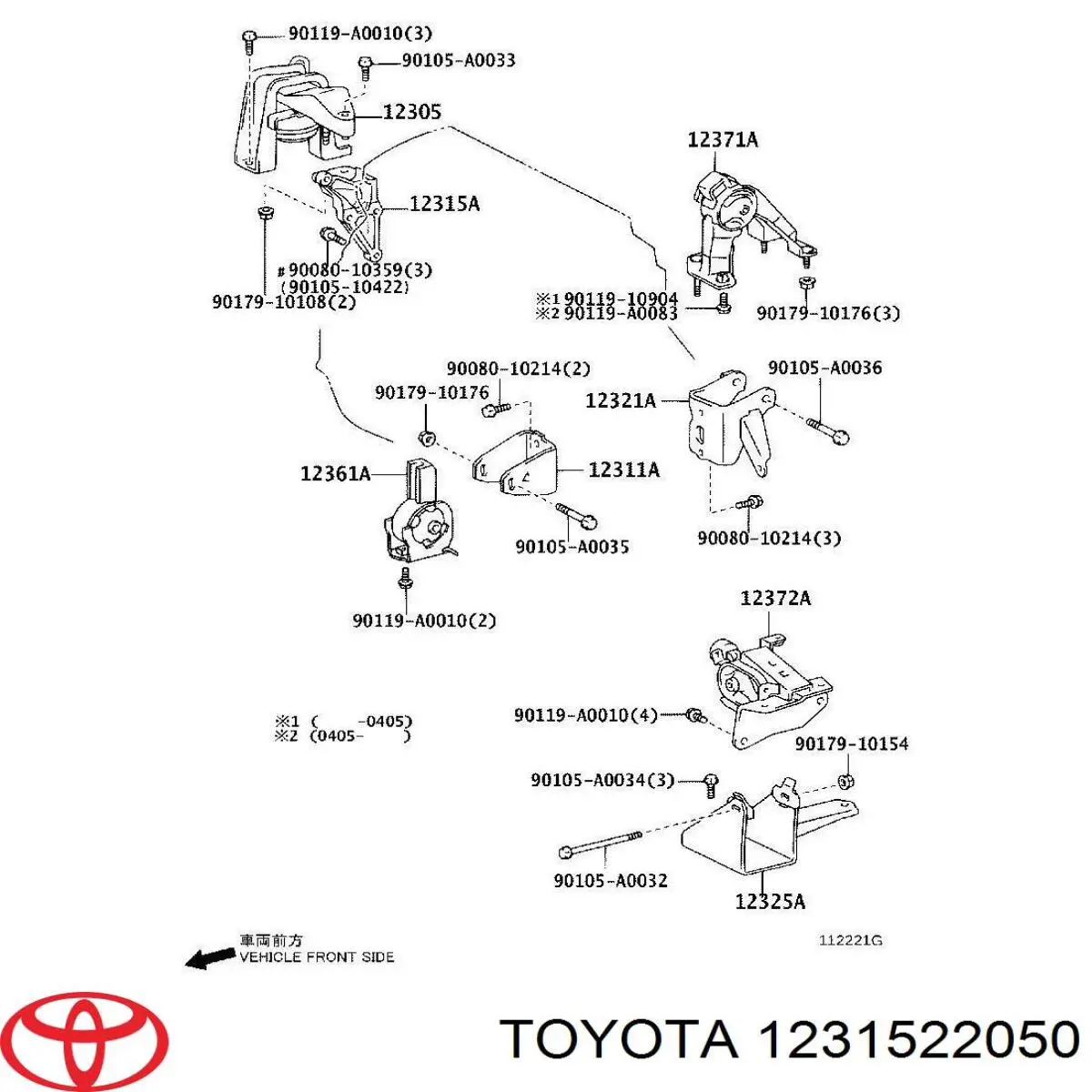  1231522050 Toyota