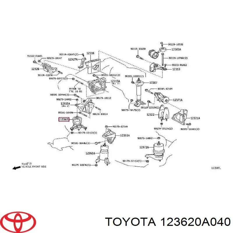 123620A040 Toyota 