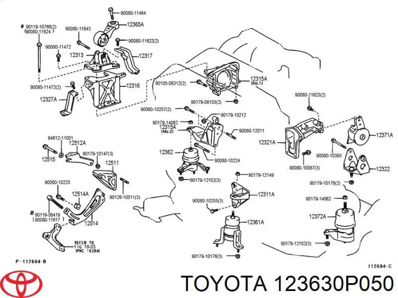 Купить 123630P050 Toyota 