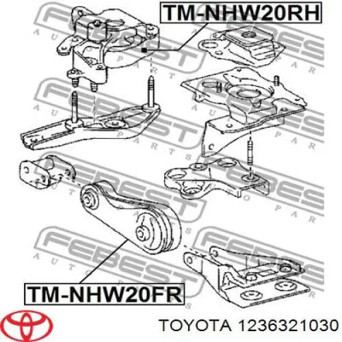 1236321030 Toyota подушка (опора двигателя передняя)