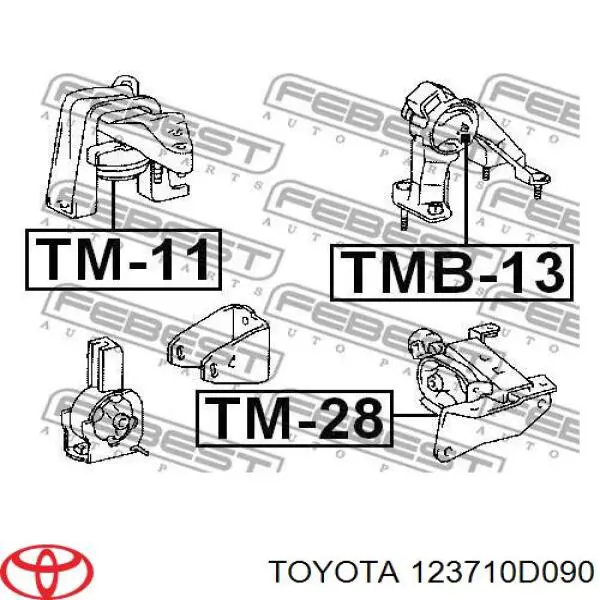 Купить 123710D090 Toyota Гидроопора двигателя задняя