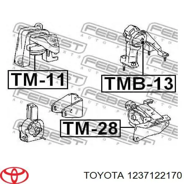 Задняя опора двигателя Toyota 1237122170 цена, от 29.11 USD